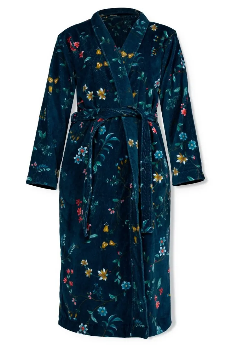 Pip Studio Bademäntel|Bademantel Les Fleurs Dunkelblau