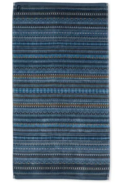 Pip Studio Handtücher|Badetuch Geometric Print Dunkel 55x100cm Blau