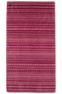 Pip Studio Handtücher|Badetuch Geometric Print Dunkel 55x100cm Rosa