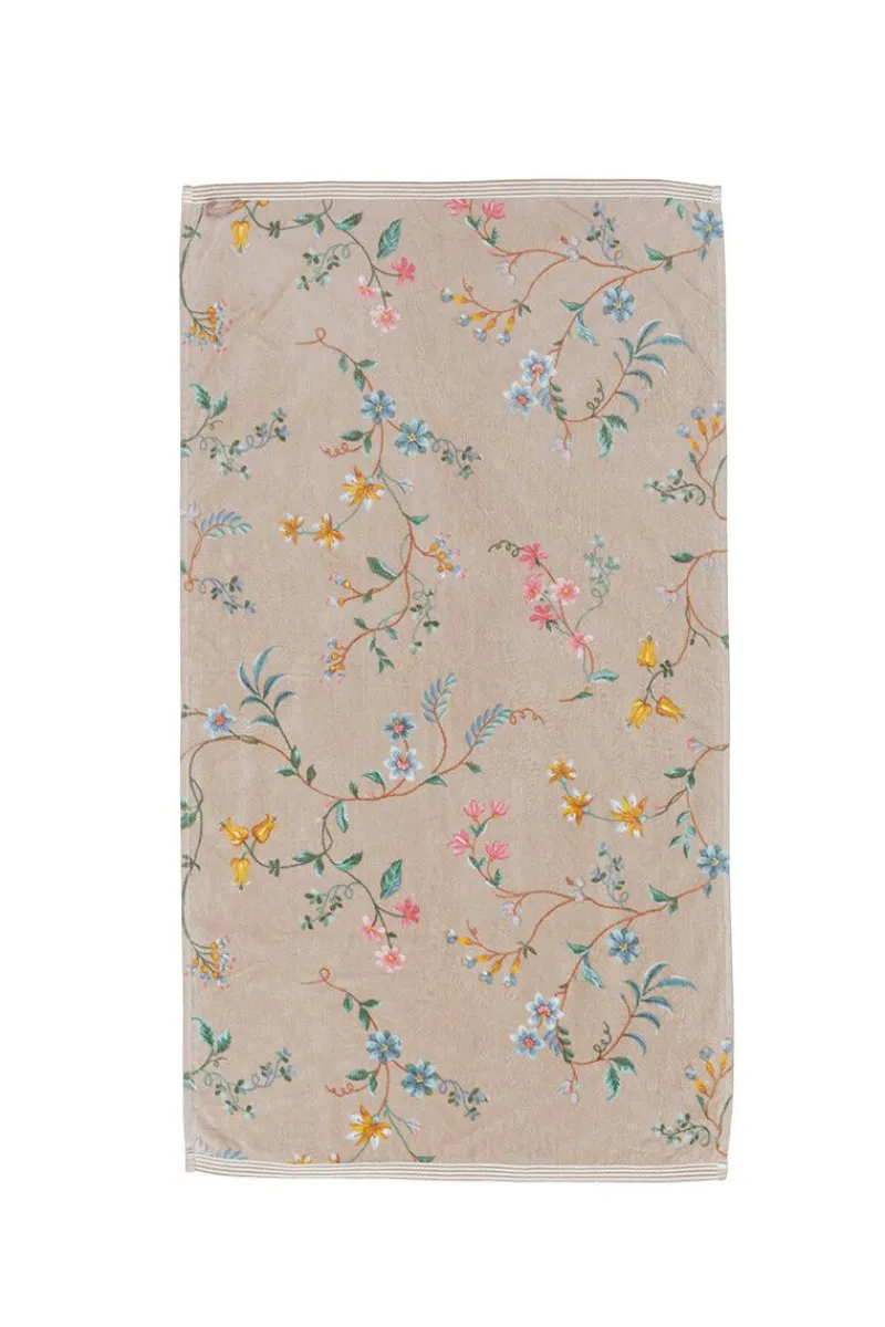 Pip Studio Handtücher|Badetuch Set/3 Les Fleurs 55x100 cm Khaki