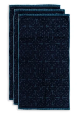 Pip Studio Handtücher|Badetuch Set/3 Tile de Pip Dunkel 55x100 cm Blau