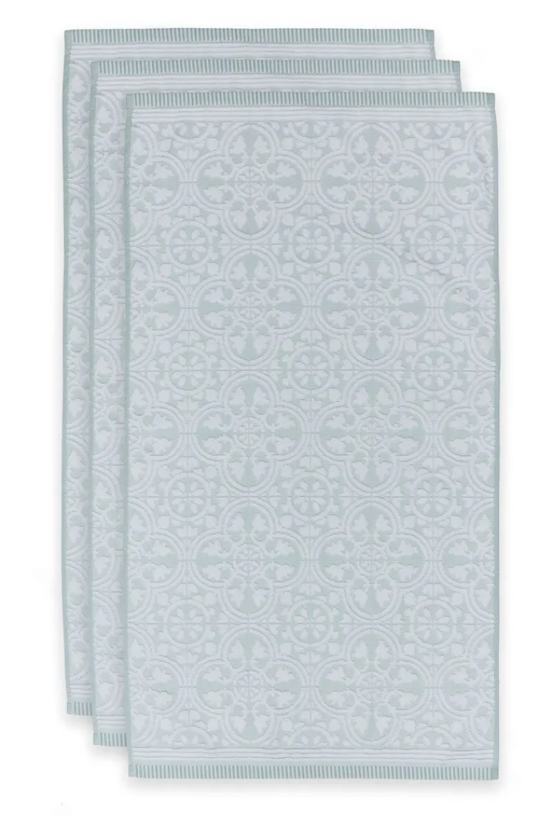 Pip Studio Handtücher|Badetuch Set/3 Tile de Pip Hell 55x100 cm Blau
