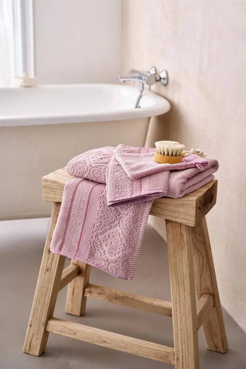 Pip Studio Handtücher|Badetuch Soft Zellige Lila 55x100cm Violett