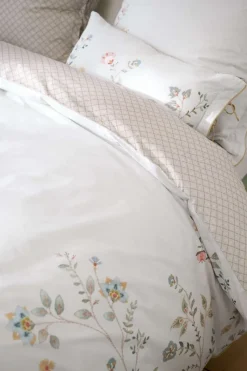 Pip Studio Bettbezüge|Bettbezugsset Campo de Flores Gebrochen Weiss