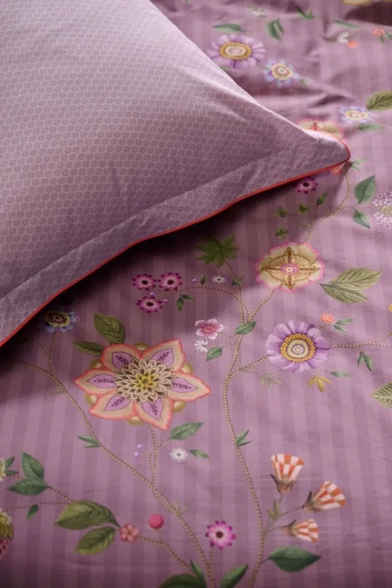 Pip Studio Bettbezüge|Bettbezugsset Flores Bailando Purpur Violett