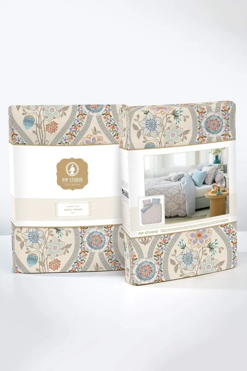 Pip Studio Bettbezüge|Bettbezugsset Ornamento Ramo Weiss Weiß