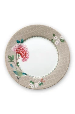 Pip Studio Frühstücksteller|Blushing Birds Frühstücksteller 21 cm Khaki