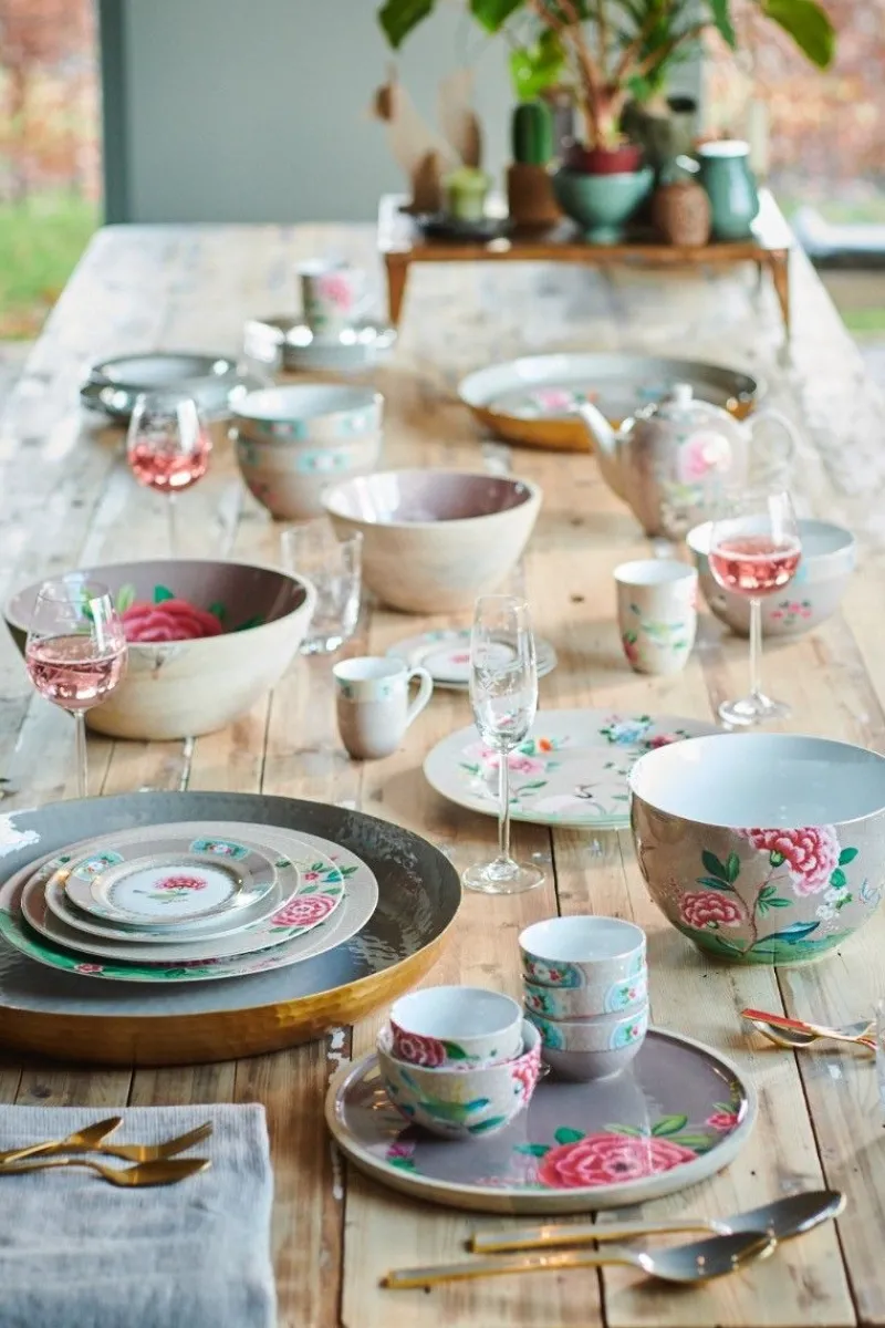 Pip Studio Teekannen|Blushing Birds Teekanne Gross Khaki