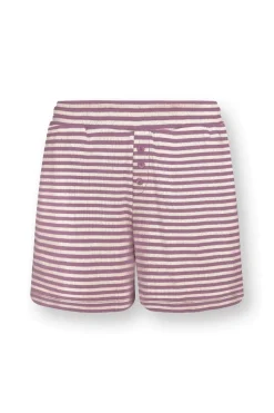 Pip Studio Shorts|Strandmode|Bobi Kurze Hose Little Sumo Stripe Lila Violett