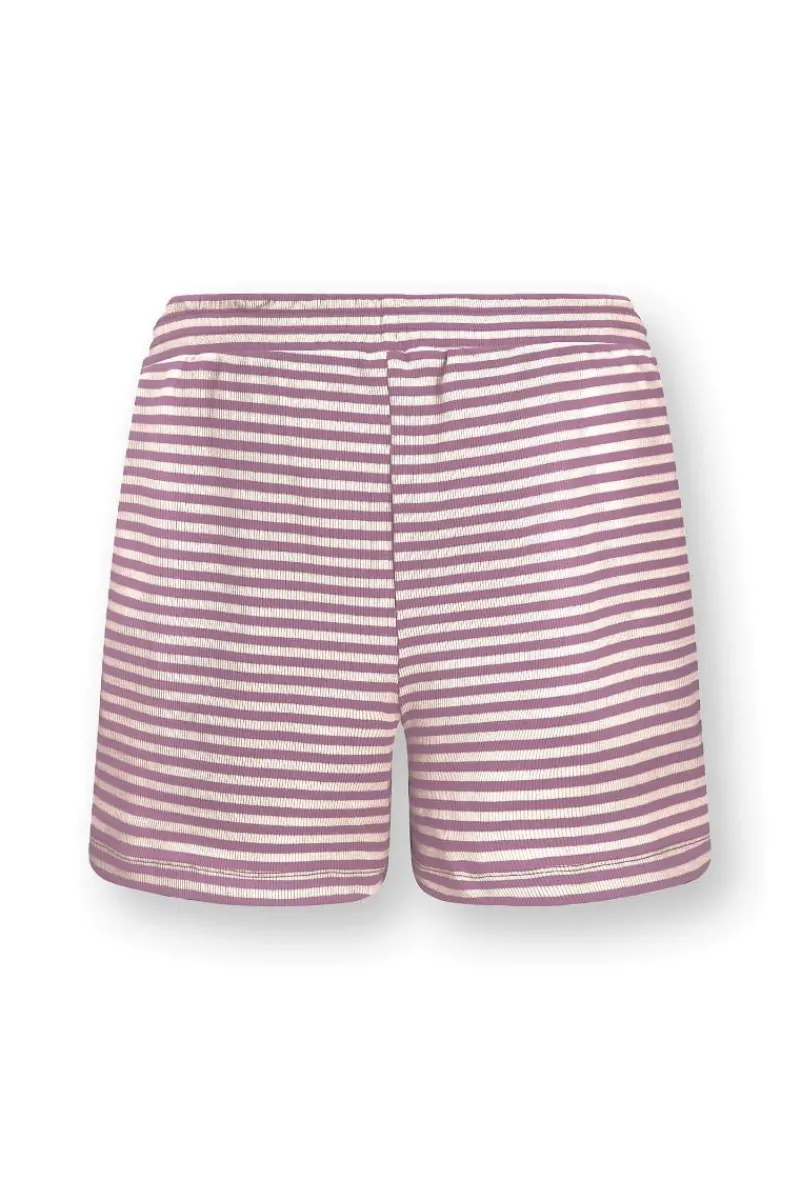 Pip Studio Shorts|Strandmode|Bobi Kurze Hose Little Sumo Stripe Lila Violett