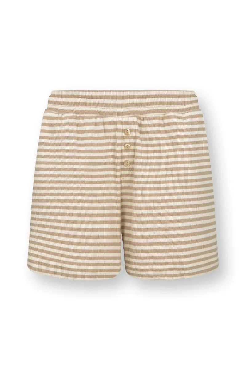 Pip Studio Shorts|Strandmode|Bobi Kurze Hose Little Sumo Stripe Sand