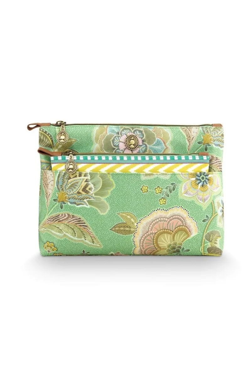 Pip Studio Kosmetiktasche|Caryn Kosmetiktasche Kombi Matata Grün