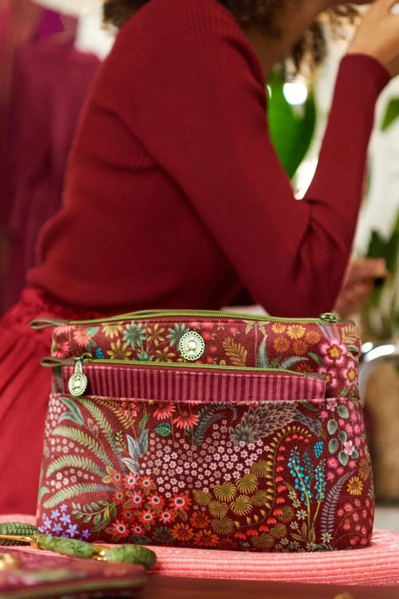 Pip Studio Kosmetiktasche|Caryn Kosmetiktasche Kombi Querida Rot