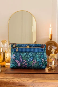 Pip Studio Kosmetiktasche|Caryn Kosmetiktasche Kombi Querida Dunkel Blau