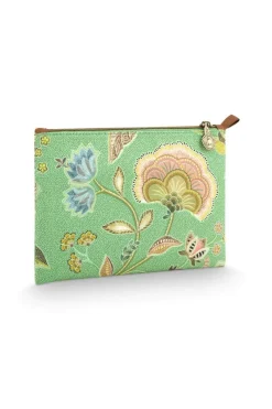 Pip Studio Kosmetiktasche|Charly Flaches Necessaire Mittel Matata Grün