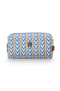 Pip Studio Kosmetiktasche|Necessaire|Coco Necessaire Mittel Samba Streifen Blau