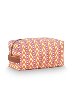 Pip Studio Kosmetiktasche|Necessaire|Coco Necessaire Mittel Samba Streifen Orange