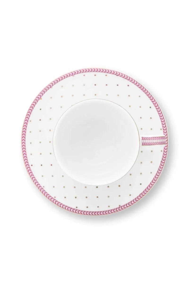 Pip Studio Tasse & Untertasse|Espresso Tasse|Espresso Tasse & Untertasse Jolie Punkte Gold Rosa