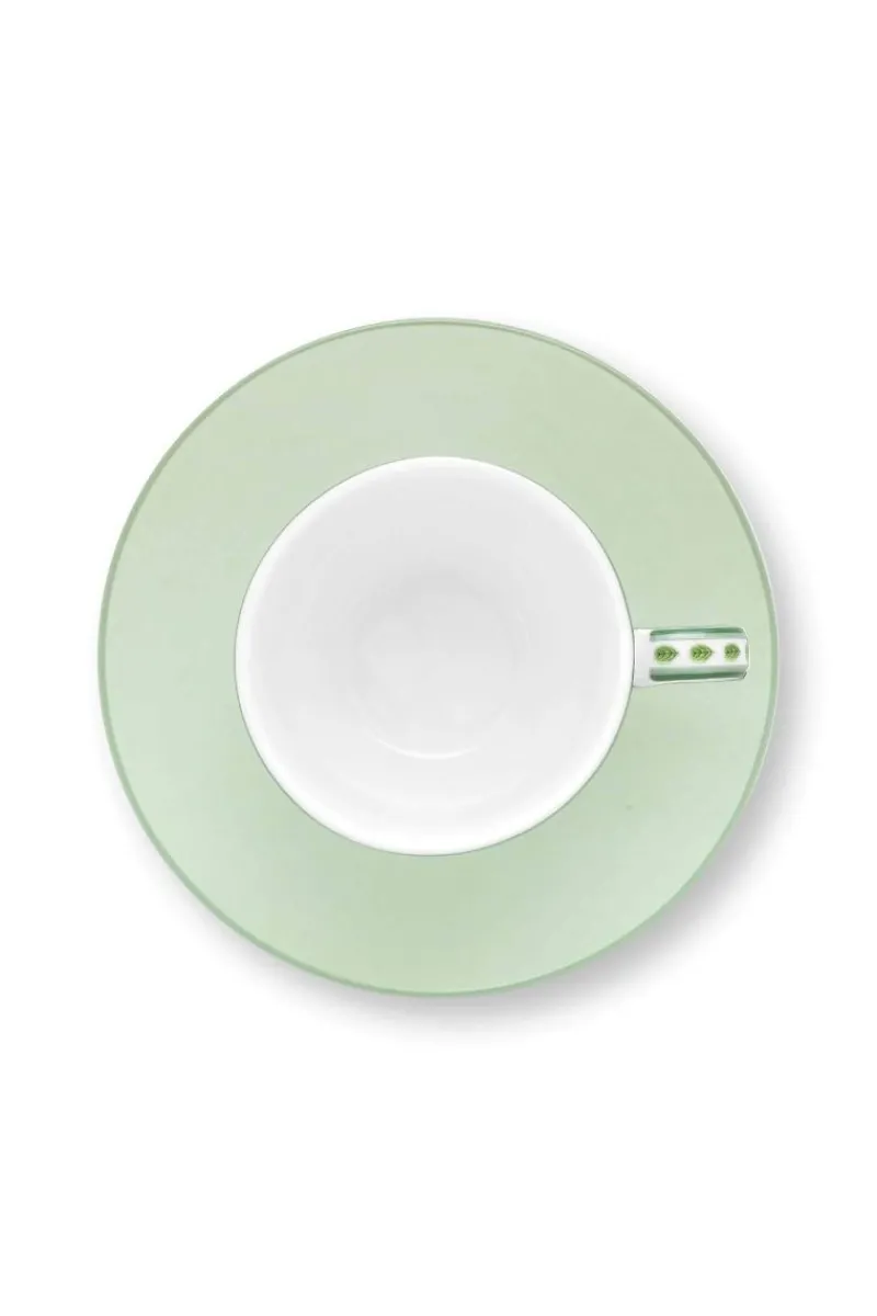 Pip Studio Espresso Tasse|Tasse & Untertasse|Espresso Tasse & Untertasse Lily&Lotus Moon Delight Hell Grün
