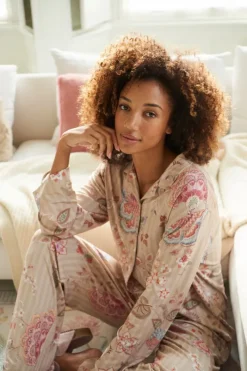 Pip Studio Tops|Tops Mit Langen Ärmeln|Faye Top Lange Ärmeln Buenas Noches Sand