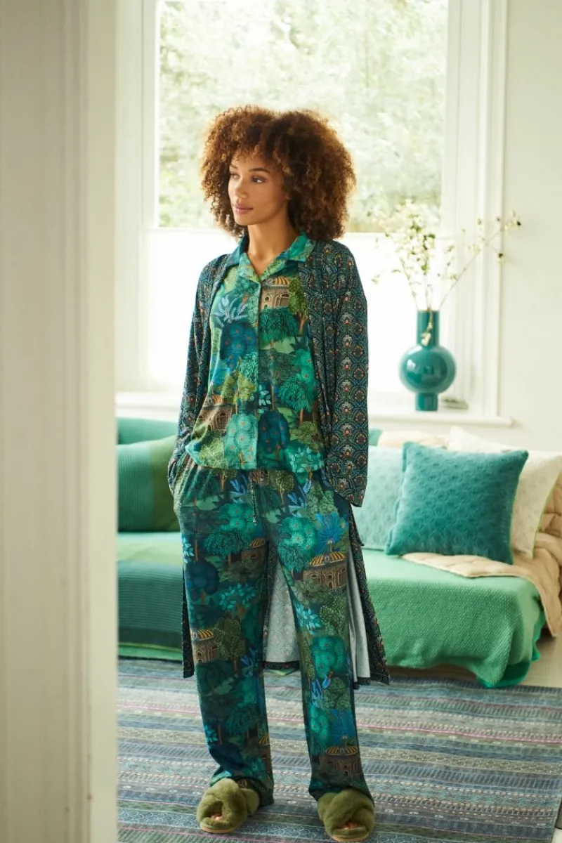Pip Studio Tops|Tops Mit Langen Ärmeln|Faye Top Lange Ärmeln Jardin de Noche Blau