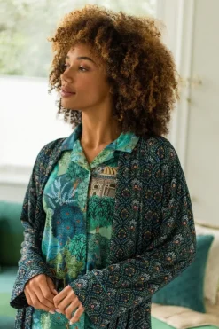 Pip Studio Tops|Tops Mit Langen Ärmeln|Faye Top Lange Ärmeln Jardin de Noche Blau