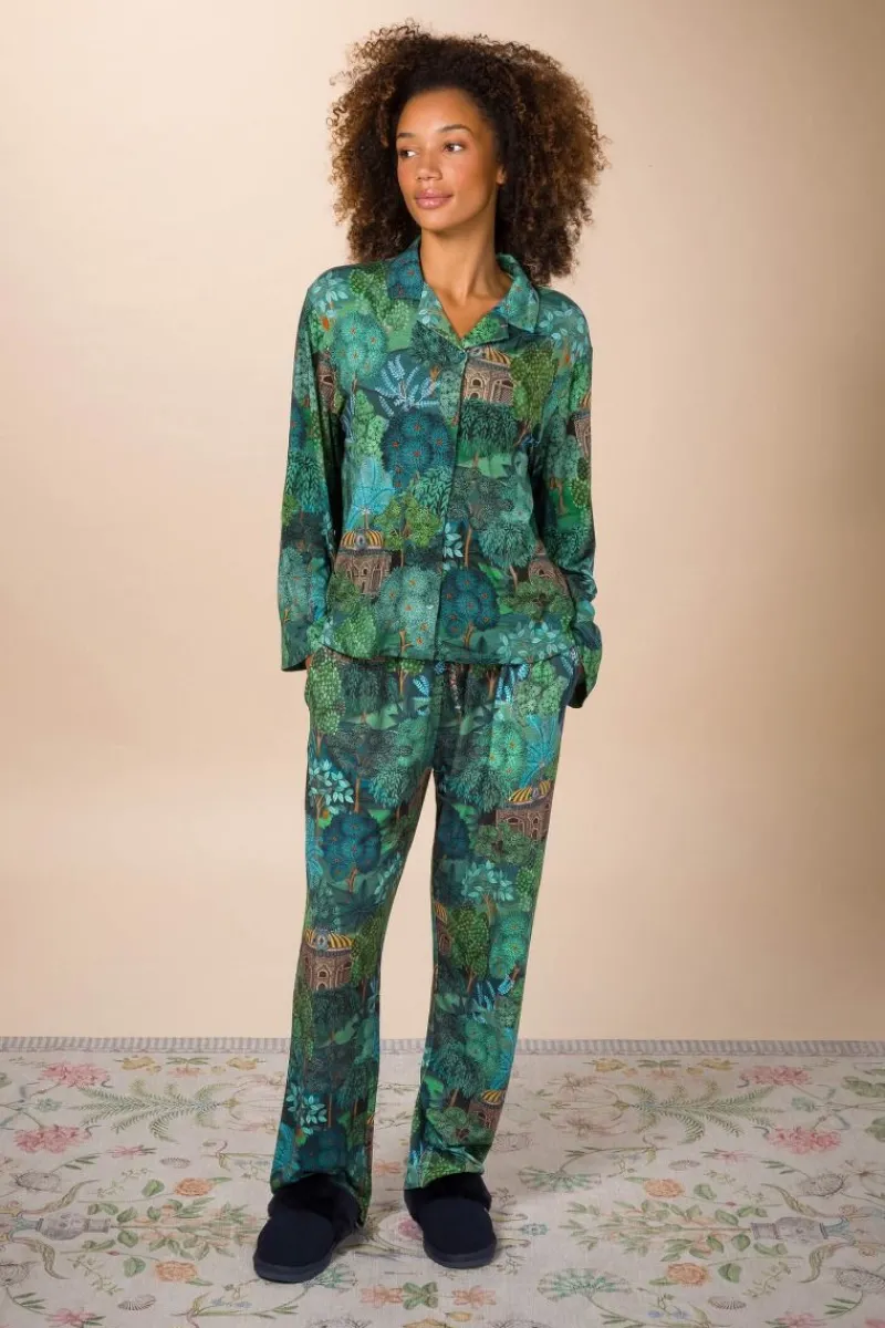 Pip Studio Tops|Tops Mit Langen Ärmeln|Faye Top Lange Ärmeln Jardin de Noche Blau