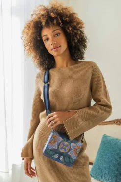 Pip Studio Taschen|Umhängetaschen|Fenna Schultertasche Klein Flores Felices Dunkel Blau