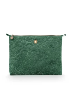 Pip Studio Necessaire|Flaches Necessaire Gross Quiltey Days Grün