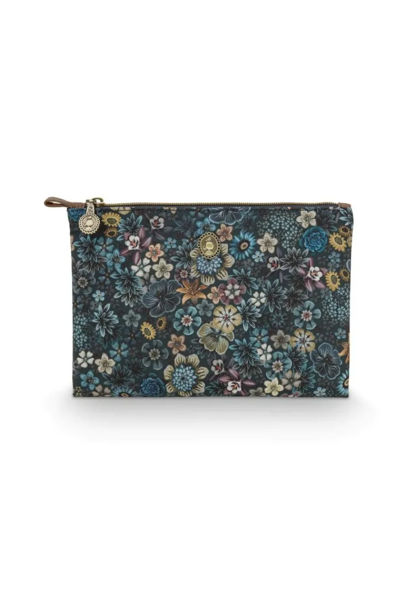 Pip Studio Necessaire|Flaches Necessaire Medium Tutti i Fiori Blau