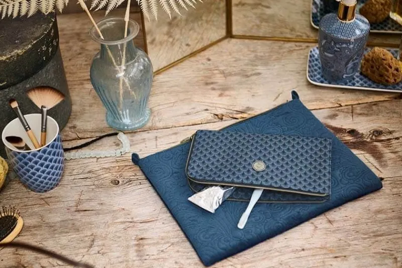 Pip Studio Necessaire|Flaches Necessaire Reißverschluss Suki Blau