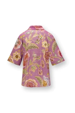 Pip Studio Strandmode|Tops|Flora Top Kurze Ärmeln Matata Lila Violett