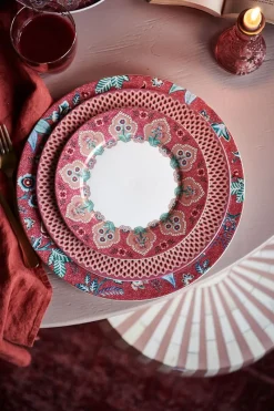 Pip Studio Frühstücksteller|Flower Festival Frühstücksteller Dunkel 21 cm Rosa