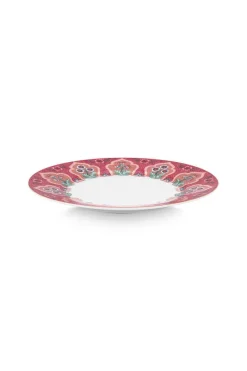 Pip Studio Frühstücksteller|Flower Festival Frühstücksteller Dunkel 21 cm Rosa