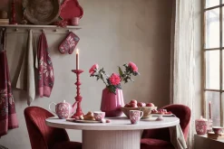 Pip Studio Geschirrtuch|Flower Festival Geschirrtuch Dunkel Rosa