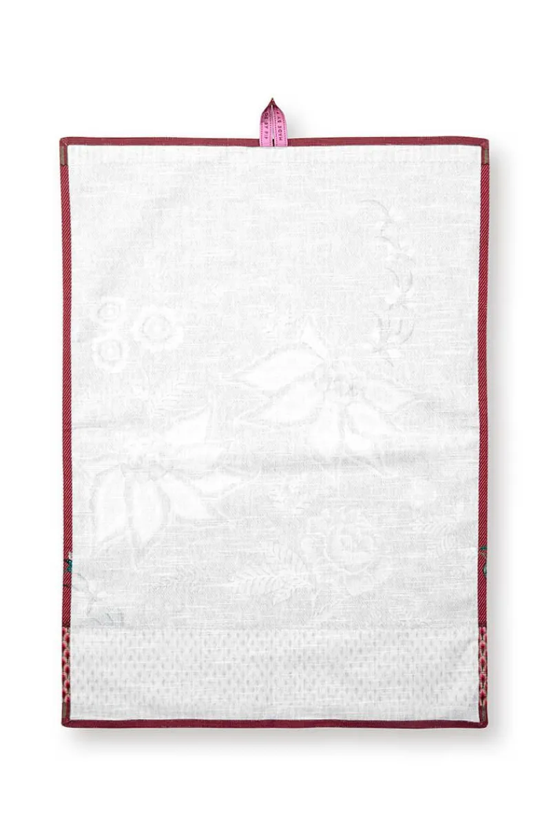 Pip Studio Geschirrtuch|Flower Festival Geschirrtuch Dunkel Rosa