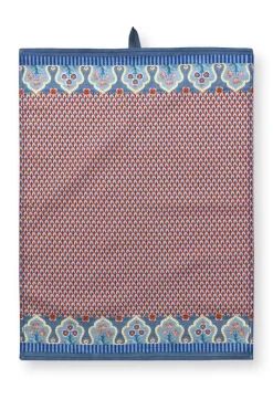 Pip Studio Geschirrtuch|Flower Festival Geschirrtuch Rot/ Blau