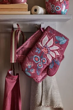 Pip Studio Ofenhandschuhe|Flower Festival Ofenhandschuh Dunkel Rosa