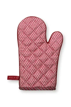 Pip Studio Ofenhandschuhe|Flower Festival Ofenhandschuh Dunkel Rosa