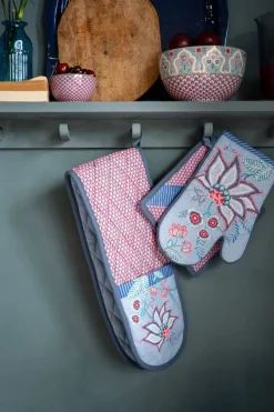 Pip Studio Ofenhandschuhe|Flower Festival Ofenhandschuh Blau