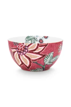 Pip Studio Schalen|Flower Festival Schale Dunkel 15 cm Rosa