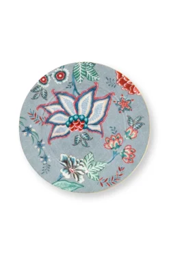 Pip Studio Porzellan Sets|Gebäckteller|Flower Festival Set/4 Gebäckteller Hell 17cm Blau