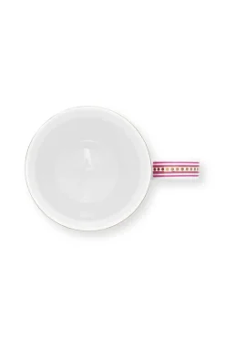 Pip Studio Teetassen|Flower Festival Tasse Gross Deco Dunkel Rosa