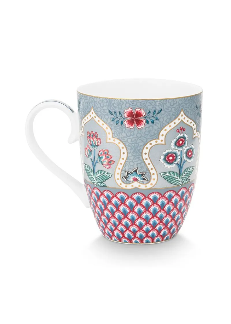 Pip Studio Teetassen|Flower Festival Tasse Gross Deco Hell Blau
