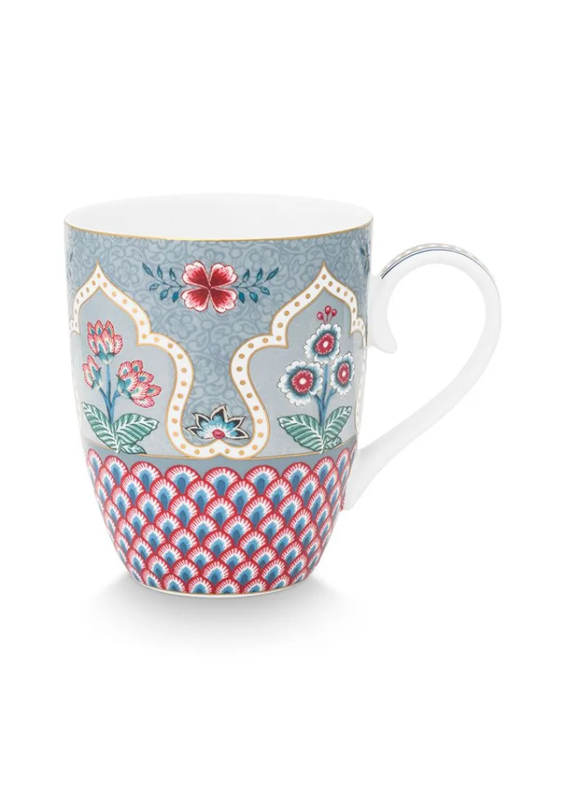 Pip Studio Teetassen|Flower Festival Tasse Gross Deco Hell Blau