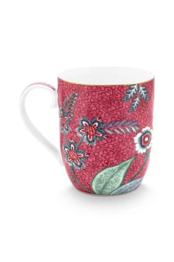 Pip Studio Kaffeetassen|Flower Festival Tasse Klein Dunkel Rosa