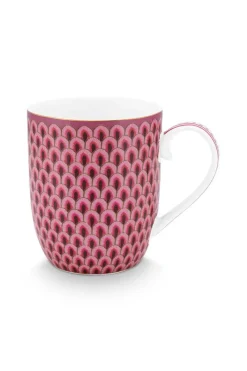 Pip Studio Kaffeetassen|Flower Festival Tasse Klein Rot/Dunkel Rosa