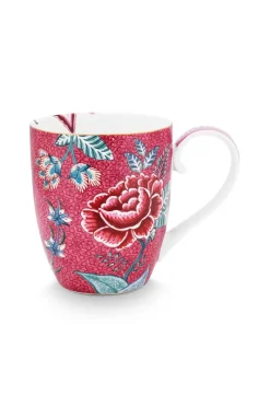 Pip Studio Teetassen|Flower Festival Tasse XL Dunkel Rosa