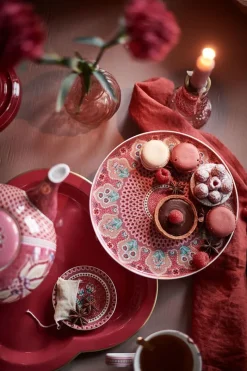 Pip Studio Teebeutelablage|Flower Festival Teebeutelablage Dunkel Rosa