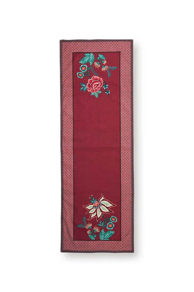 Pip Studio Tischlaufer|Flower Festival Tischläufer Dunkel Rosa